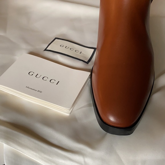 Gucci leather booties! %100 authentic! NWT - Picture 4 of 8